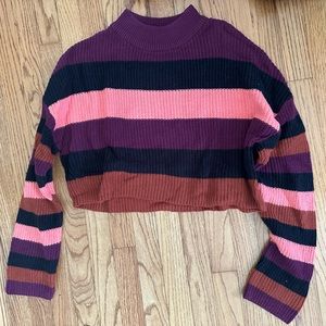 Boxy, mock neck sweater